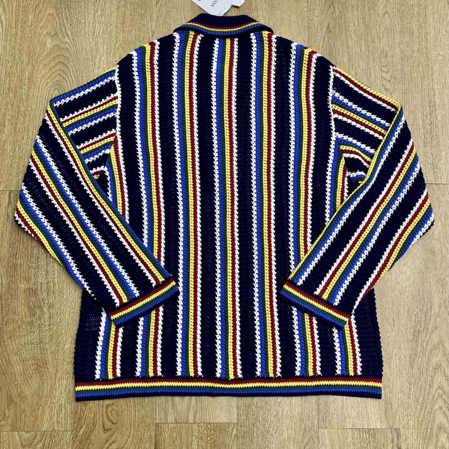Casablanca Crochet Long-sleeve Stripe Shirt - DesignerGu