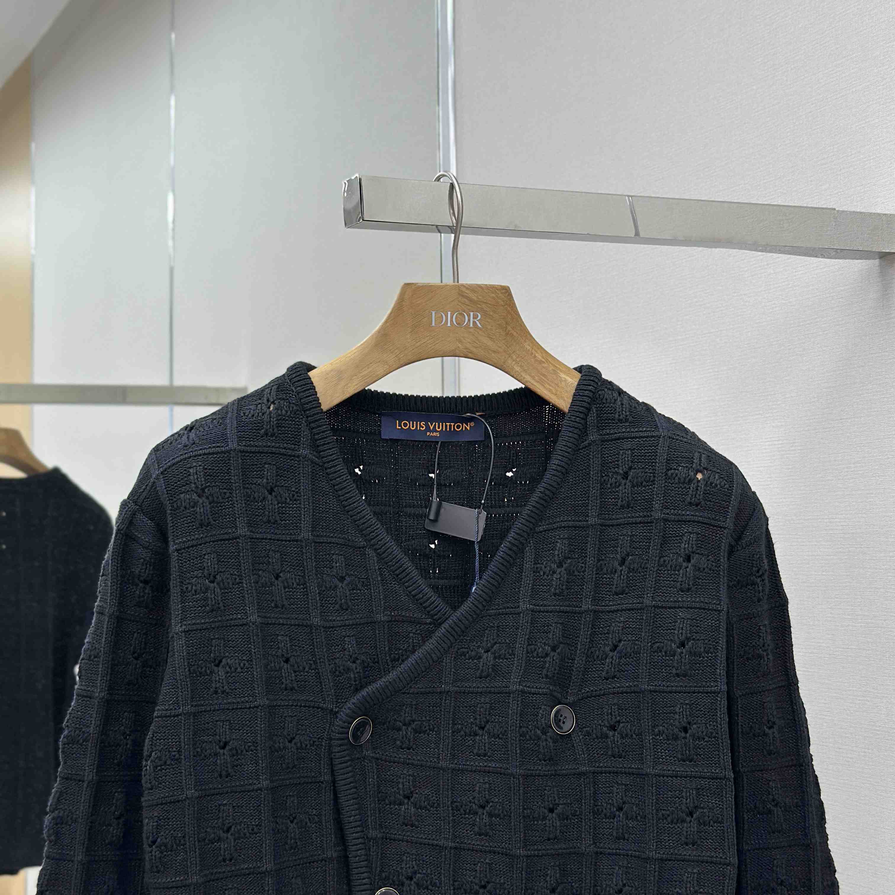 Louis Vuitton Double-Breasted Knit Jacket   1AHVNM - DesignerGu
