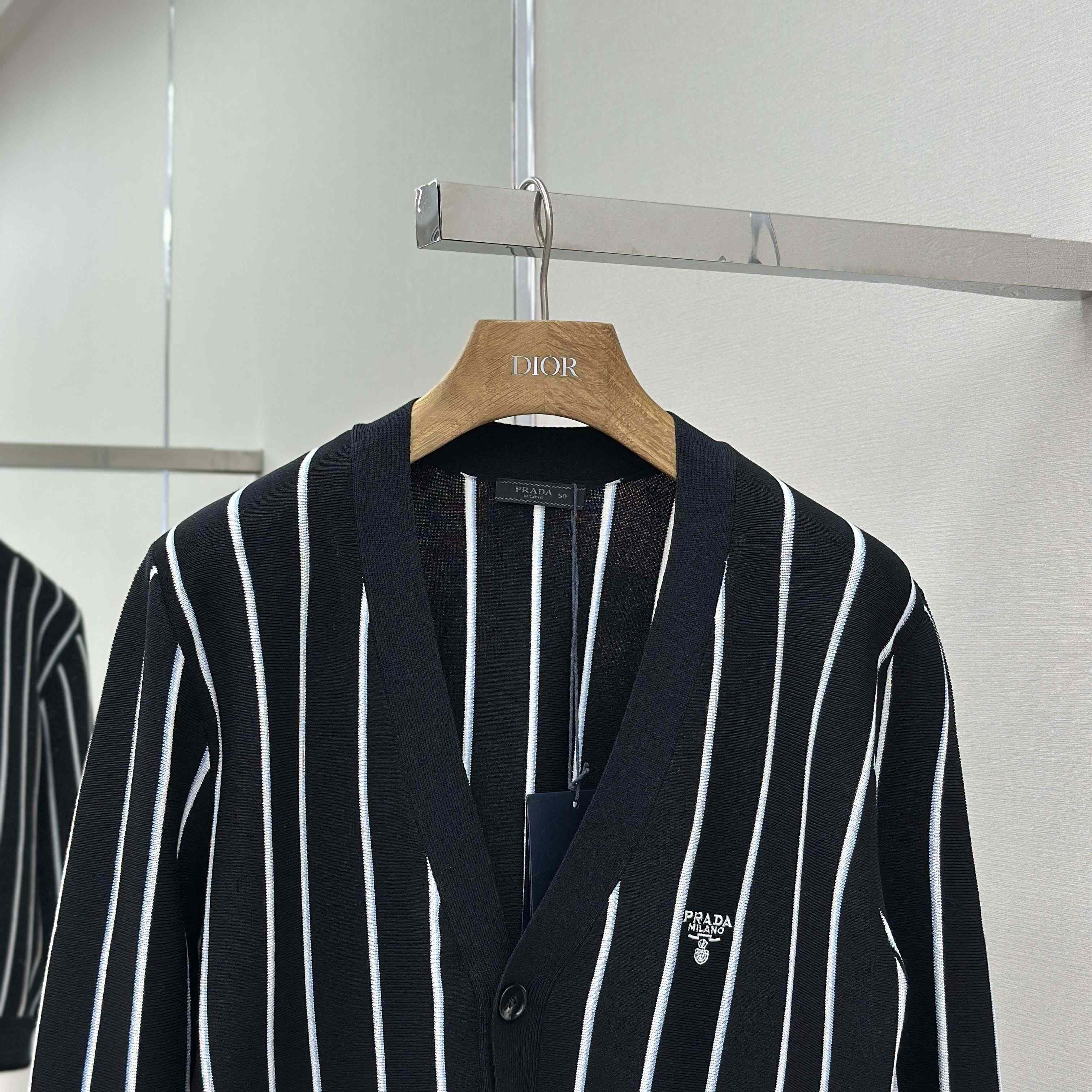 Prada Black Wool Cardigan - DesignerGu