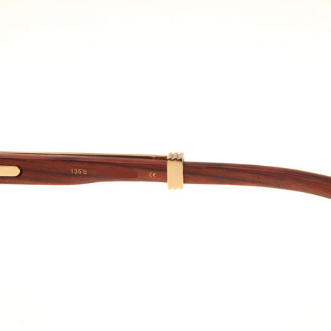 Cartier CT1990-0692 Wood Sunglasses In Gold Grey - DesignerGu