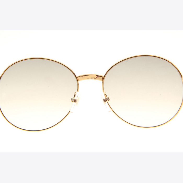Cartier CT1990-0692 Wood Sunglasses In Gold Grey - DesignerGu