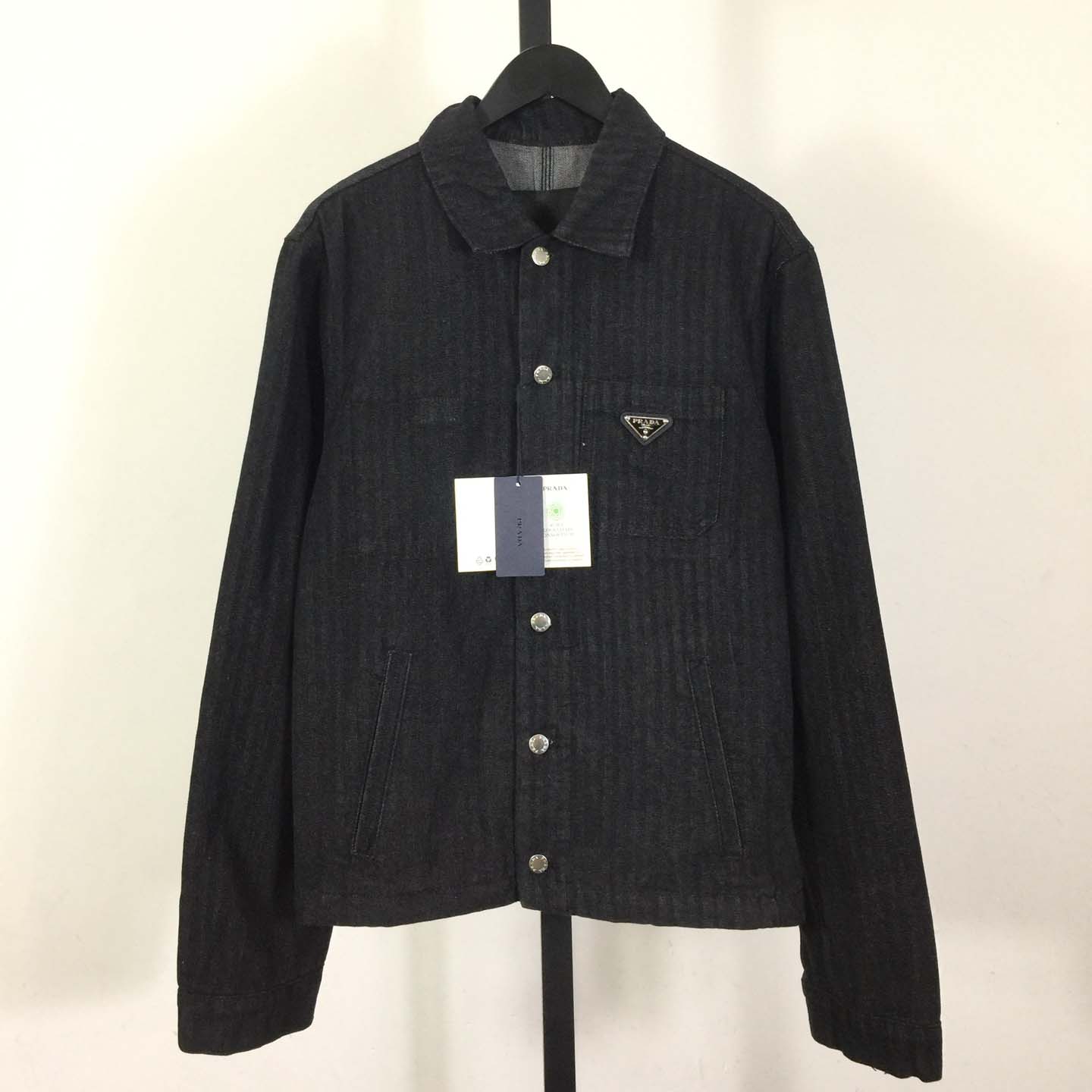 Prada Chevron Denim Blouson Jacket - DesignerGu