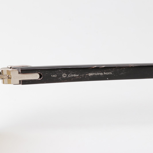 Cartier CT_3524012 Black Buffalo Sunglasses In Silver Brown - DesignerGu