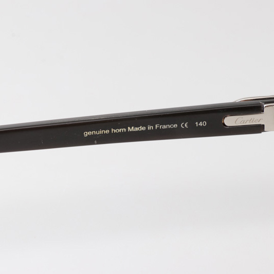 Cartier CT_3524012 Black Buffalo Sunglasses In Silver Brown - DesignerGu