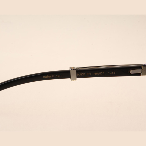 Cartier CT1990-0692 White Mix Black Buffalo Sunglasses In Silver Grey - DesignerGu