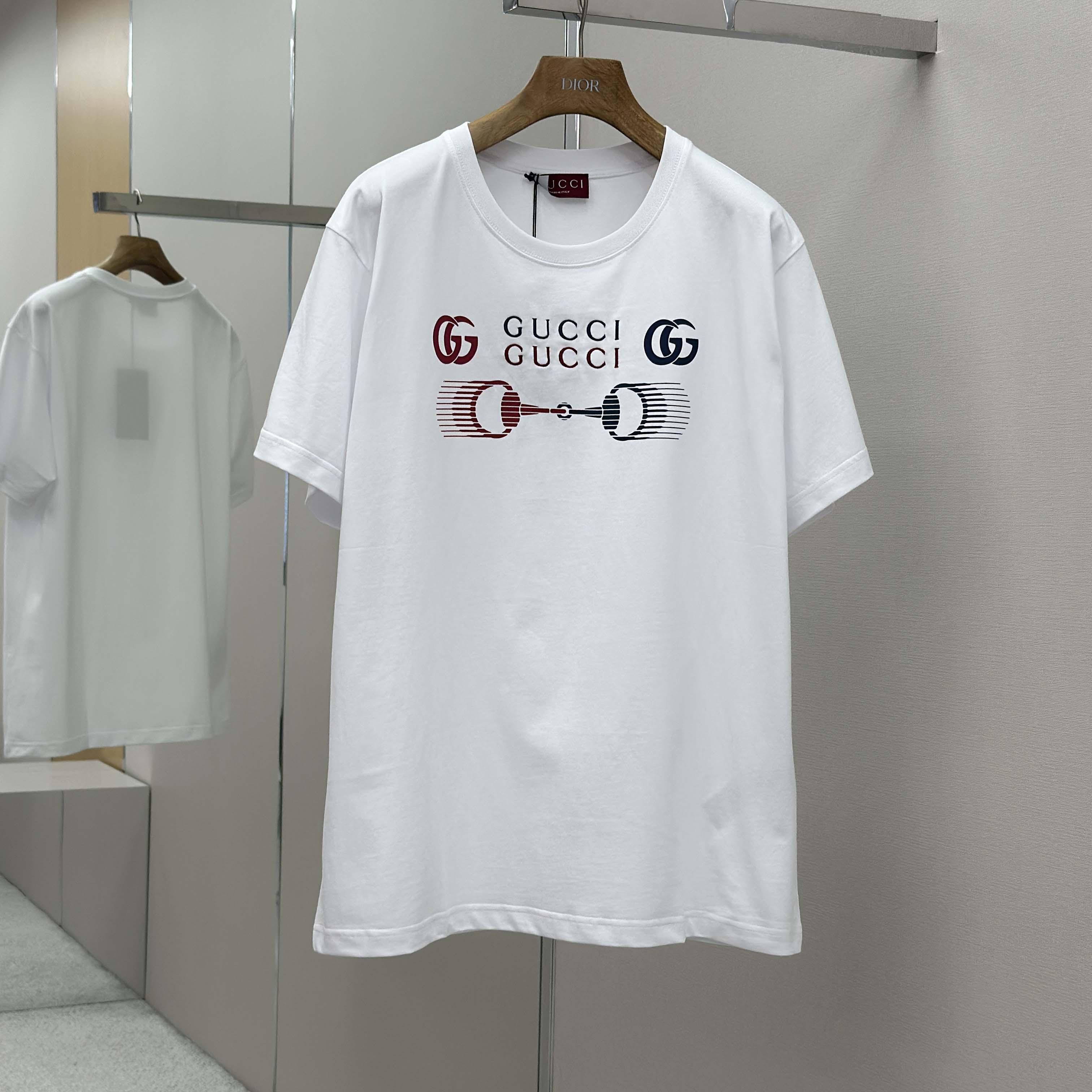 Gucci Printed Cotton Jersey T-shirt - DesignerGu
