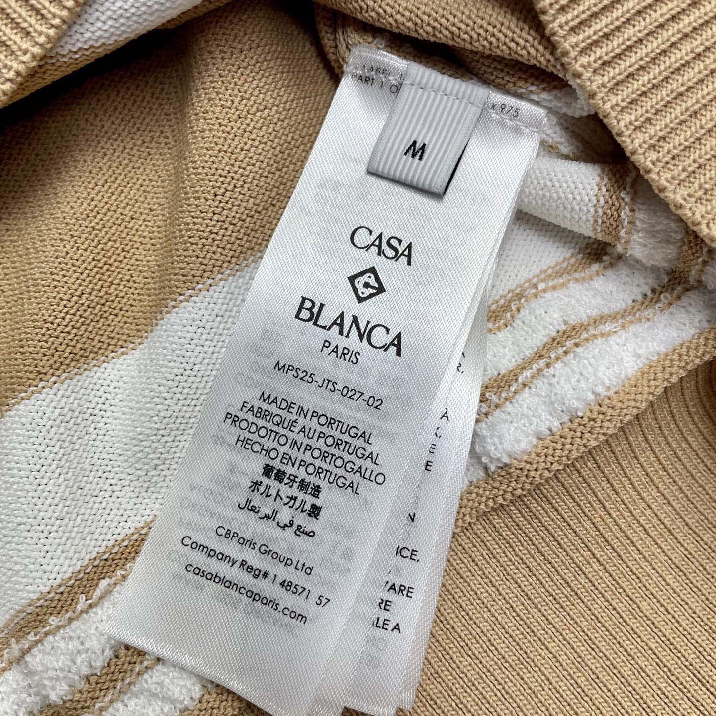 Casablanca Stripe Polo Shirt   D0100 - DesignerGu