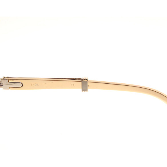 Cartier CT1990-0692 Gold Stainless Steel Sunglasses In Silver Brown - DesignerGu