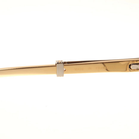 Cartier CT1990-0692 Gold Stainless Steel Sunglasses In Silver Brown - DesignerGu