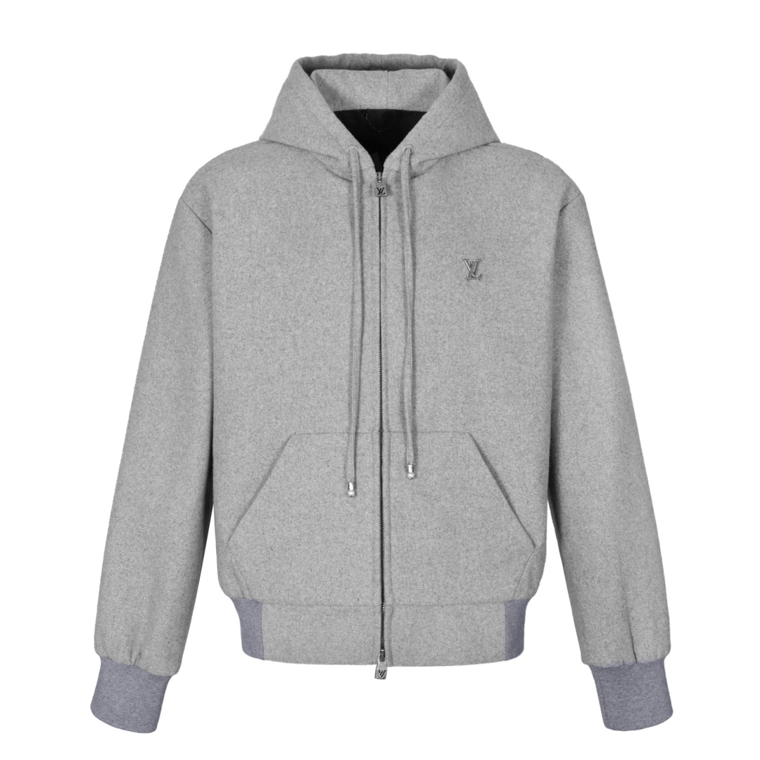 Louis Vuitton Tailored Technical Wool Hooded Blouson  1AFYBO - DesignerGu