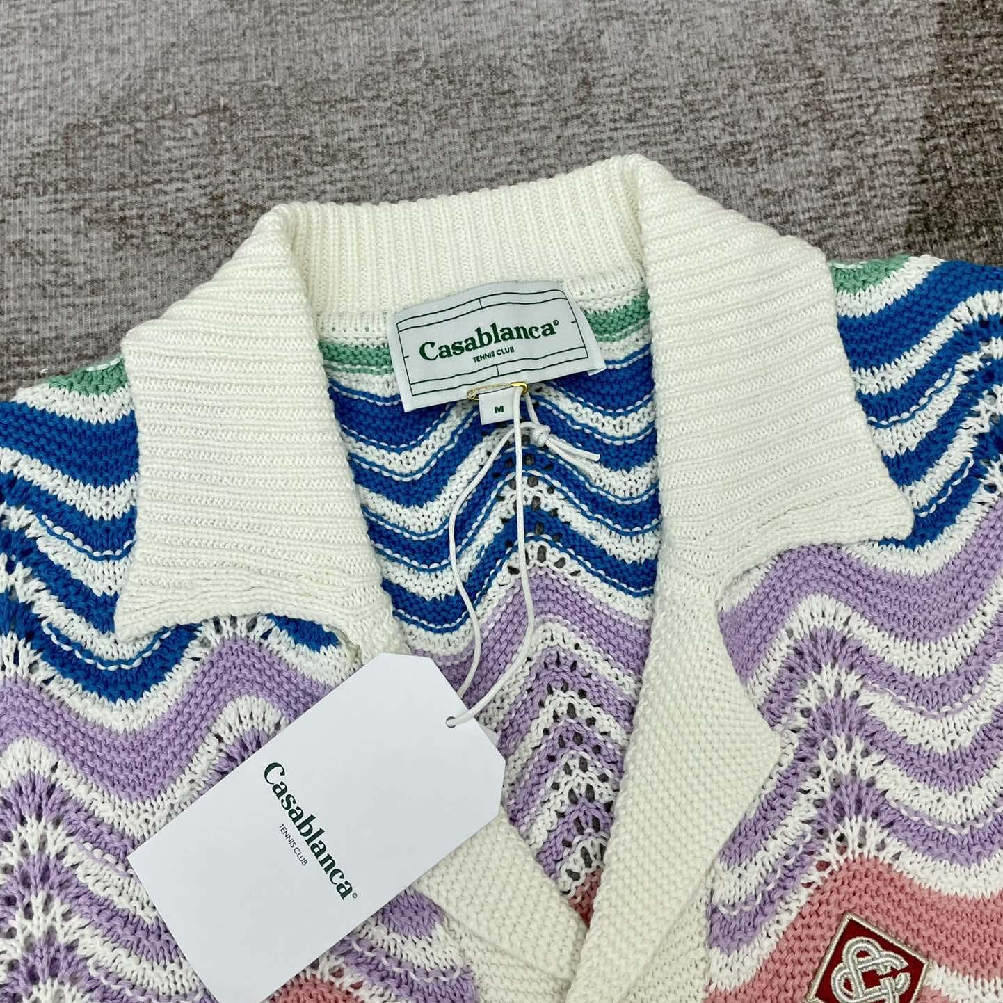 Casablanca Wave Crochet Shirt   D0056 - DesignerGu