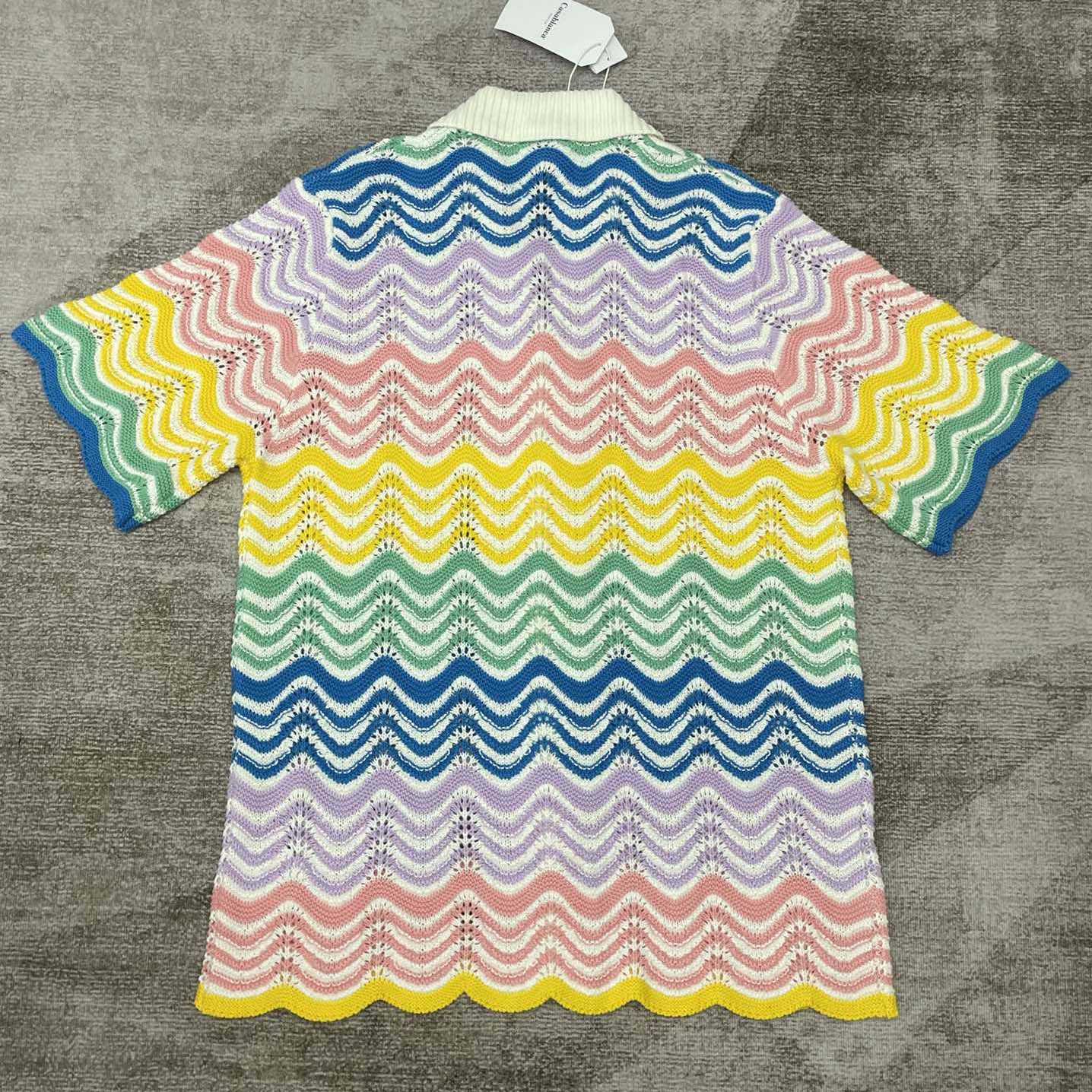 Casablanca Wave Crochet Shirt   D0056 - DesignerGu