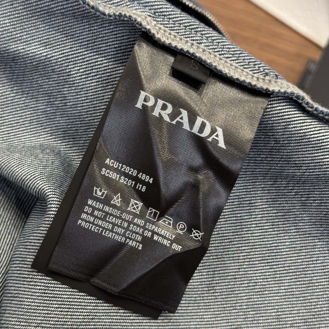 Prada Light Denim Zipper Jacket - DesignerGu