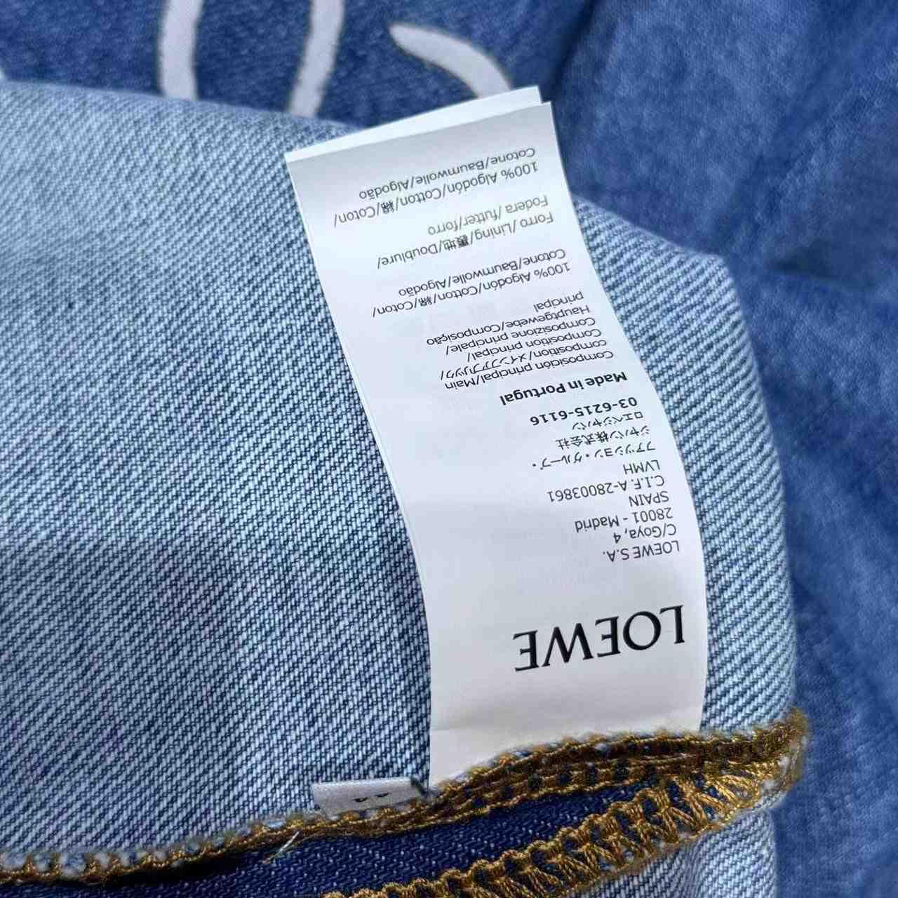 Loewe Anagram Short Sleeve Shirt In Denim - DesignerGu