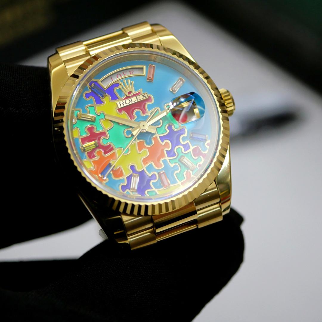 Rolex Oyster Perpetual Day-Date, 36mm, yellow gold 128235 - DesignerGu