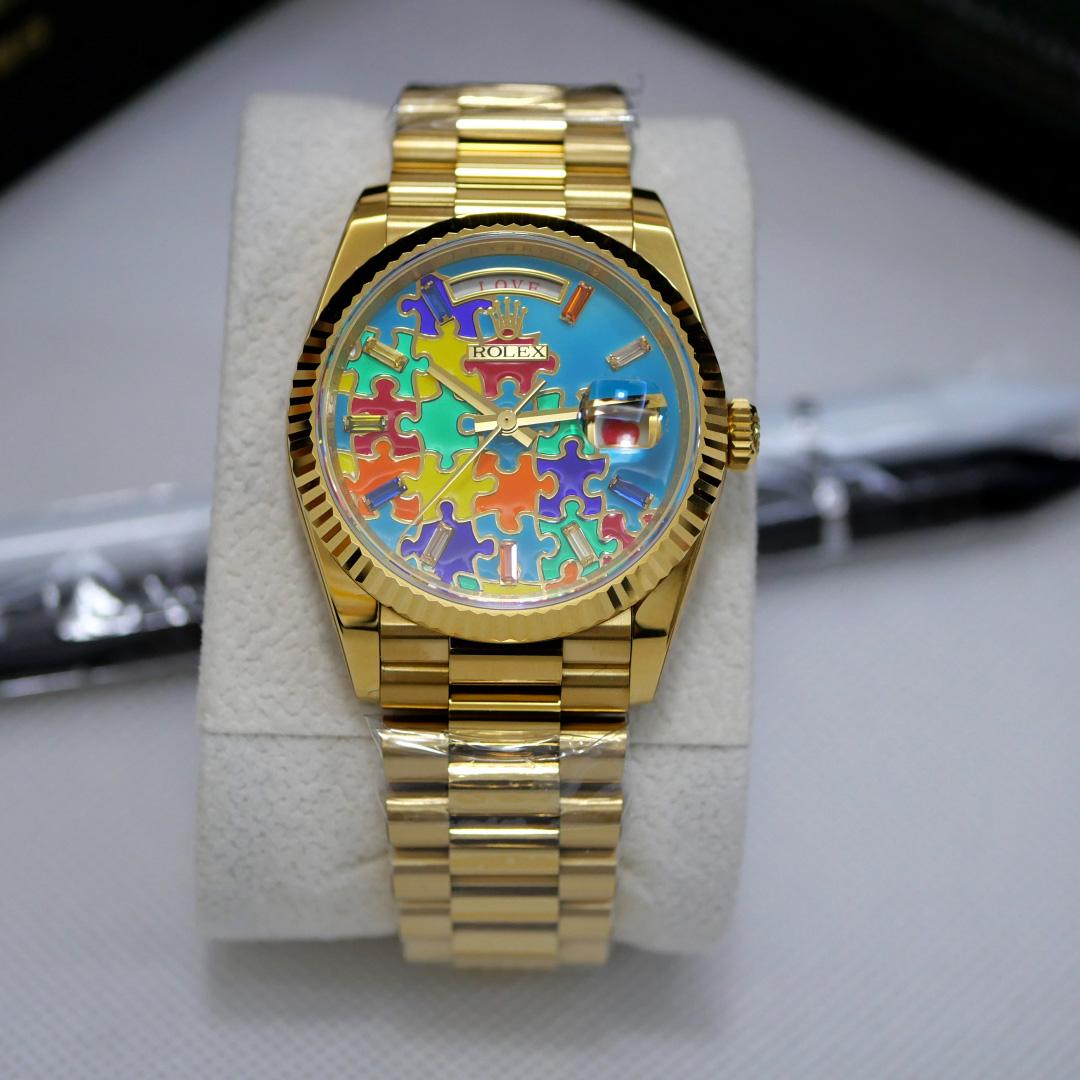 Rolex Oyster Perpetual Day-Date, 36mm, yellow gold 128235 - DesignerGu