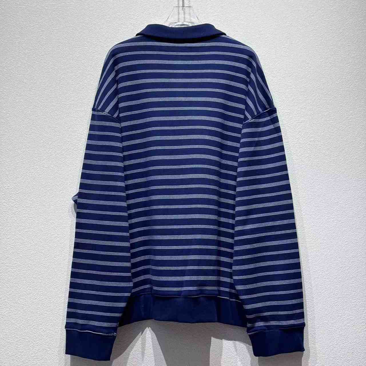 Miu Miu Striped Zipper Polo Shirt - DesignerGu