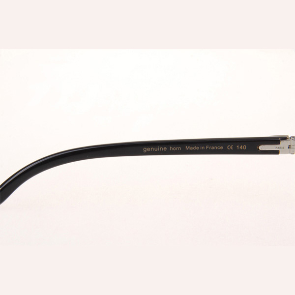 Cartier CT_3524012 Diamond White Mix Black Buffalo Eyeglasses In Silve - DesignerGu