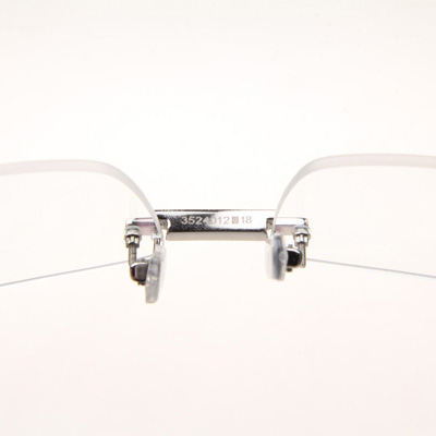 Cartier CT_3524012 Diamond White Mix Black Buffalo Eyeglasses In Silve - DesignerGu
