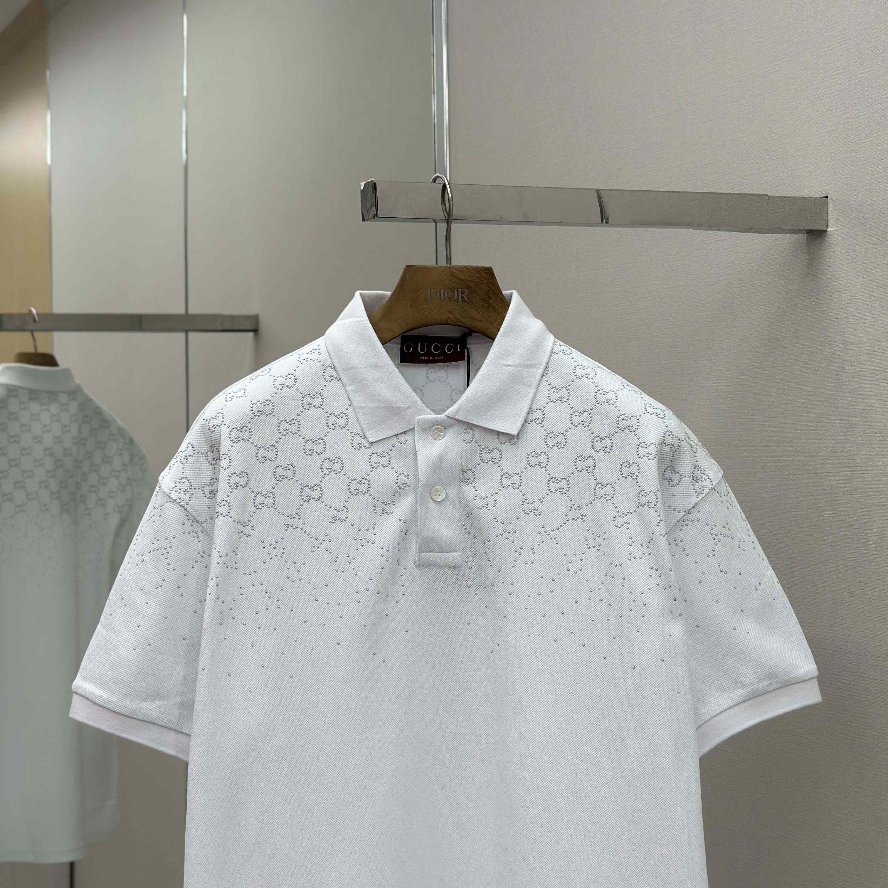 Gucci Cotton Piquet Polo Shirt - DesignerGu