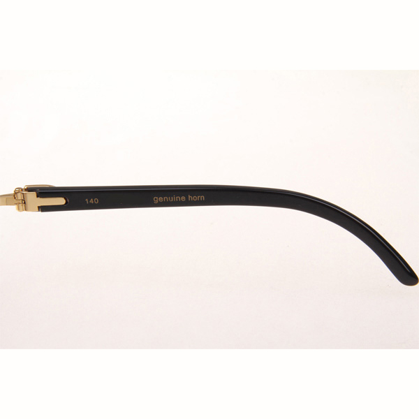 Cartier CT_3524012 Diamond Black Buffalo Eyeglasses In Gold Brown - DesignerGu