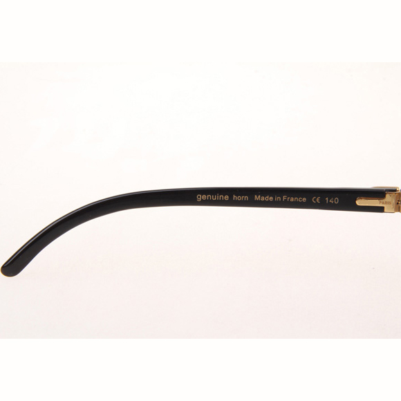 Cartier CT_3524012 Diamond Black Buffalo Eyeglasses In Gold Brown - DesignerGu