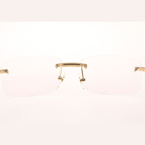 Cartier CT_3524012 Diamond Wood Eyeglasses In Gold - DesignerGu