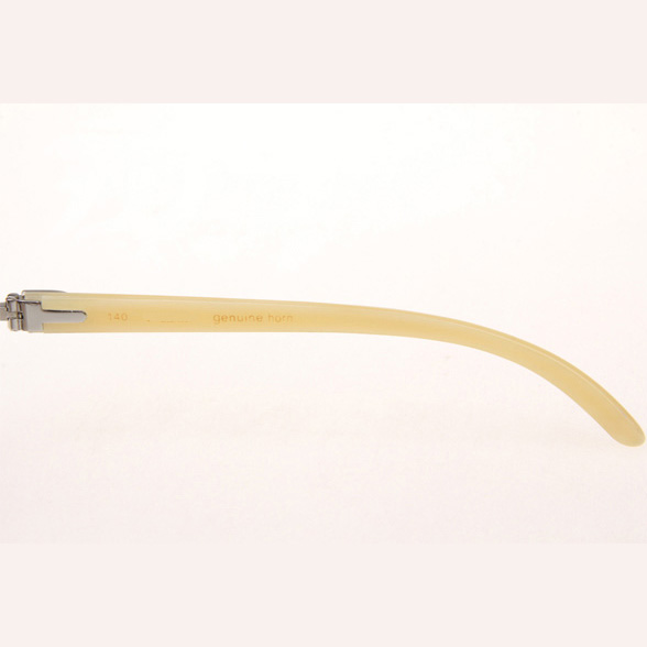 Cartier CT_3524012 Diamond White Buffalo Sunglasses In Silver Brown - DesignerGu