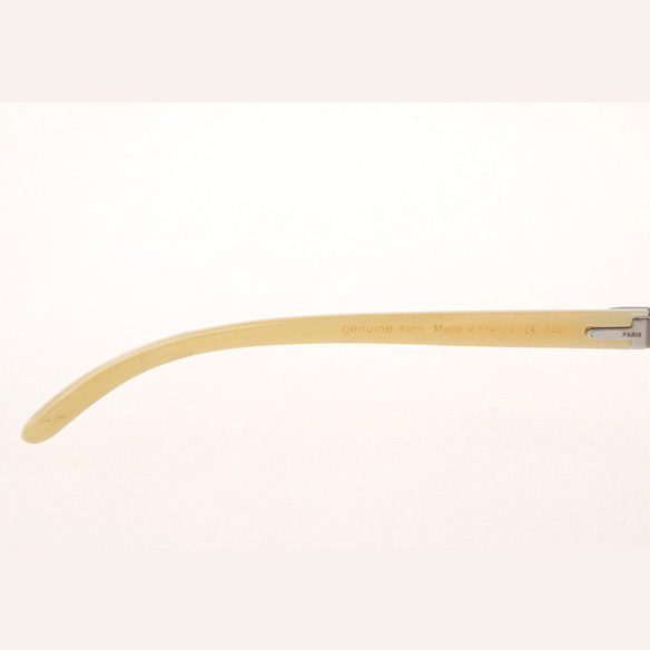 Cartier CT_3524012 Diamond White Buffalo Sunglasses In Silver Brown - DesignerGu