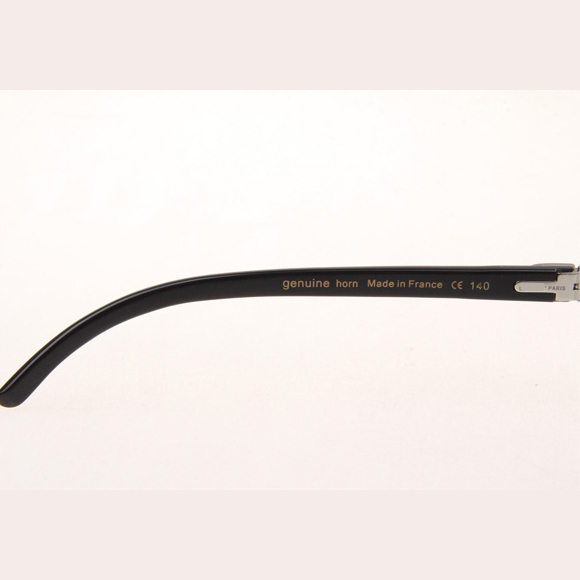 Cartier CT_3524012 Diamond Black Buffalo Eyeglasses In Silver - DesignerGu