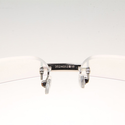 Cartier CT_3524012 Diamond Black Buffalo Eyeglasses In Silver - DesignerGu