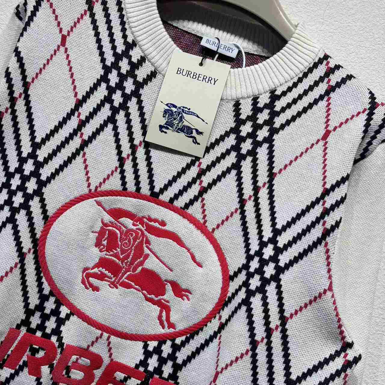 Burberry Argyle Check Wool Blend Sweater - DesignerGu