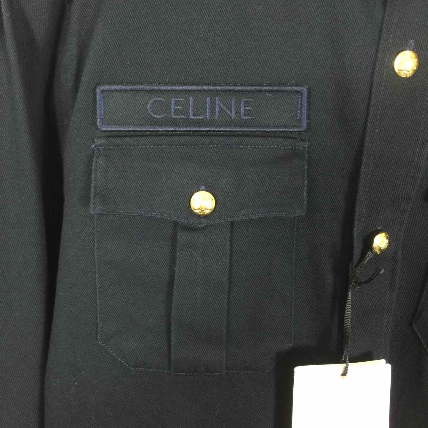 Celine Military Shirt In Cotton Wool Twill - DesignerGu