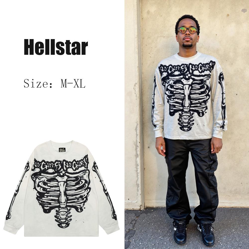Hellstar Airbrushed Bones Longsleeve Shirt - DesignerGu