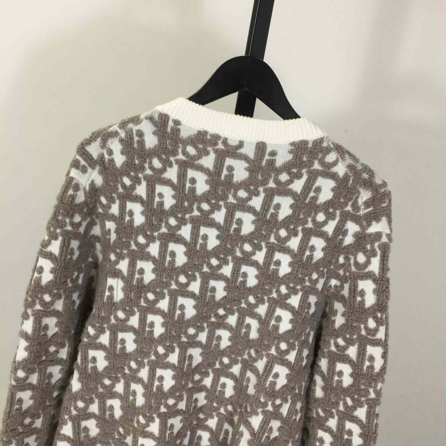 Dior Oblique Cardigan White Wool - DesignerGu