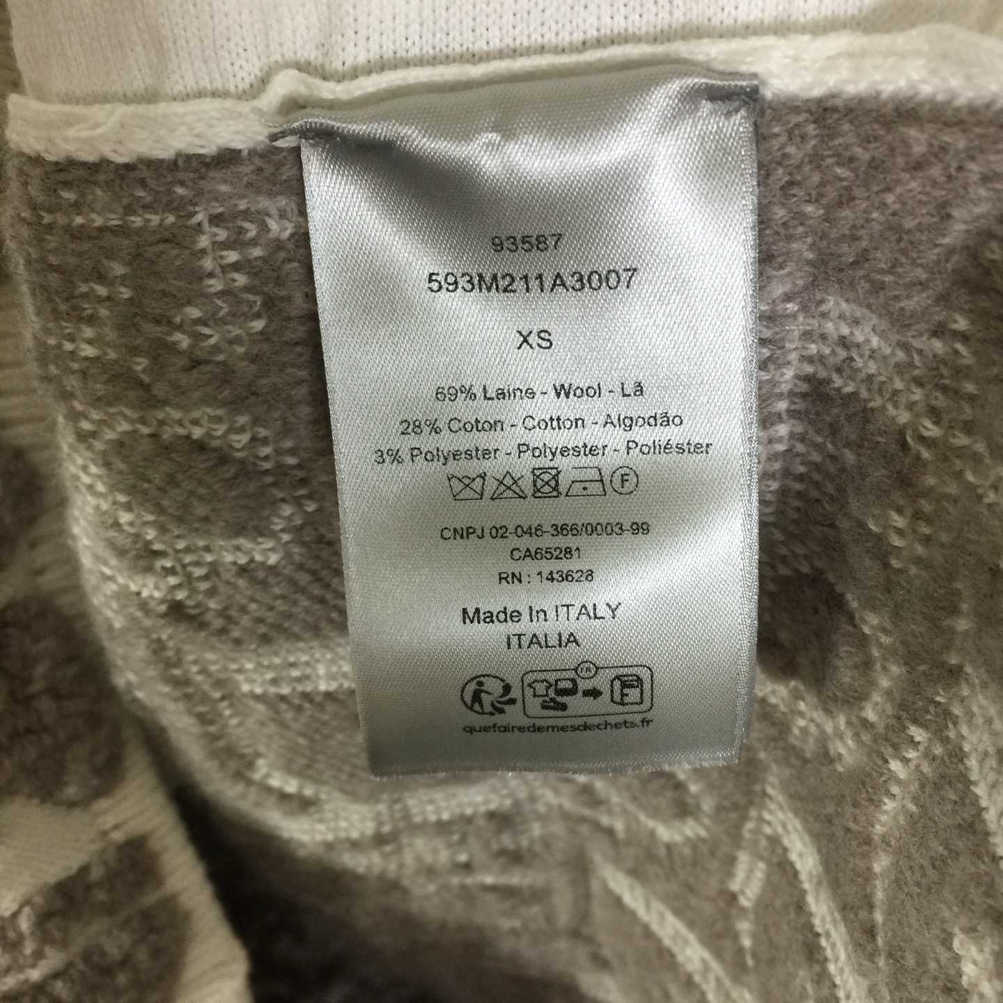 Dior Oblique Cardigan White Wool - DesignerGu