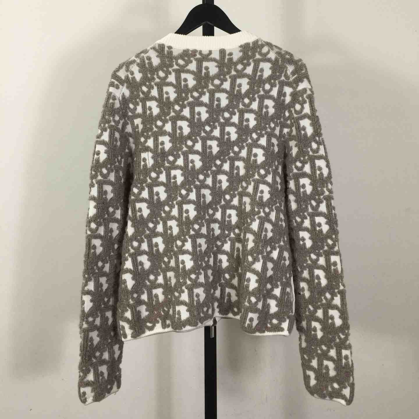 Dior Oblique Cardigan White Wool - DesignerGu
