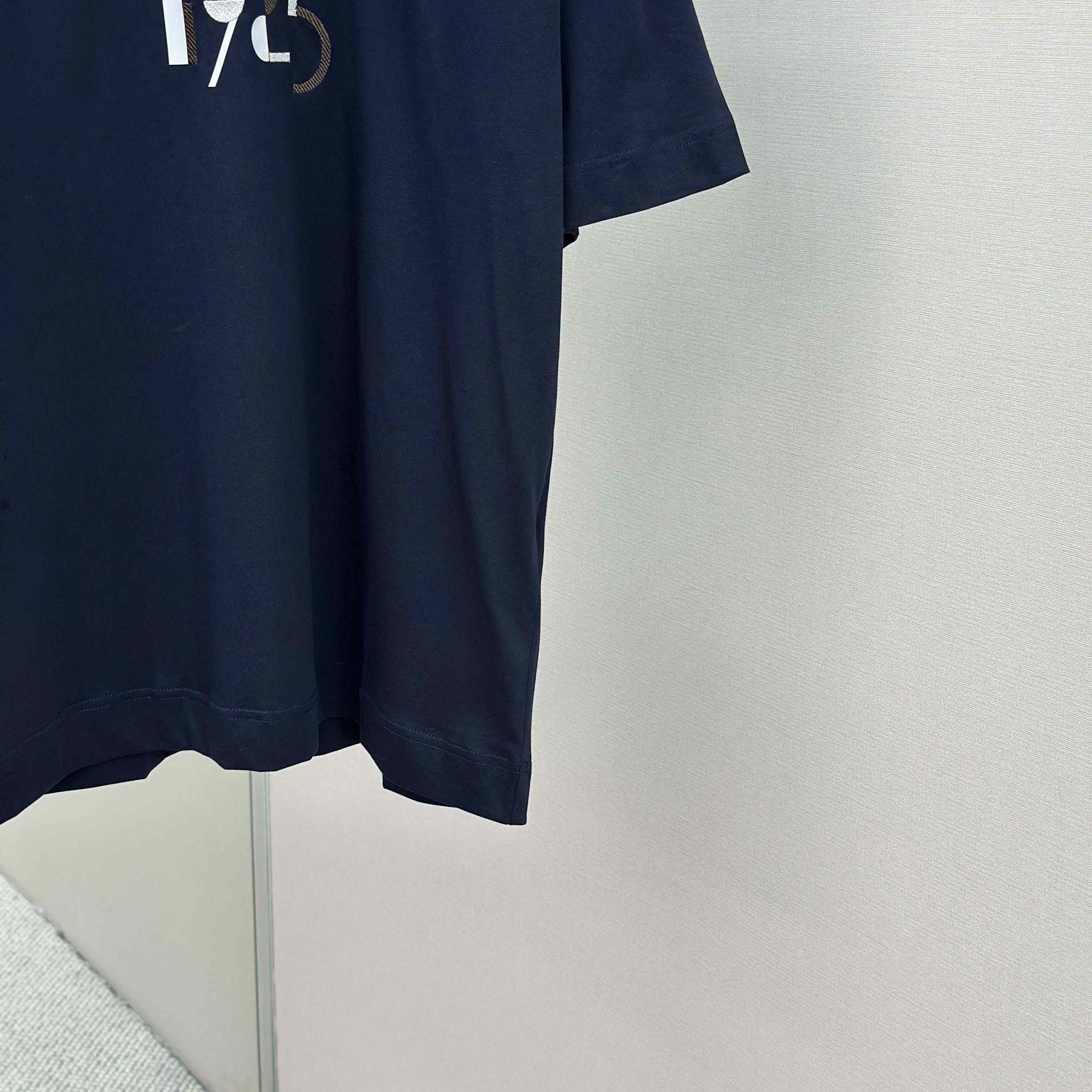 Fendi Dark Blue Cotton T-shirt - DesignerGu