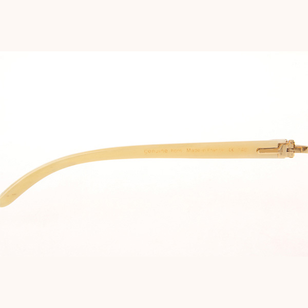 Cartier CT_3524012 Diamond White Buffalo Eyeglasses In Gold - DesignerGu