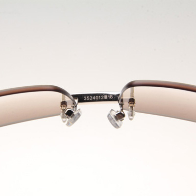 Cartier CT_3524012 Diamond White Mix Black Buffalo Eyeglasses In Silver Brown - DesignerGu
