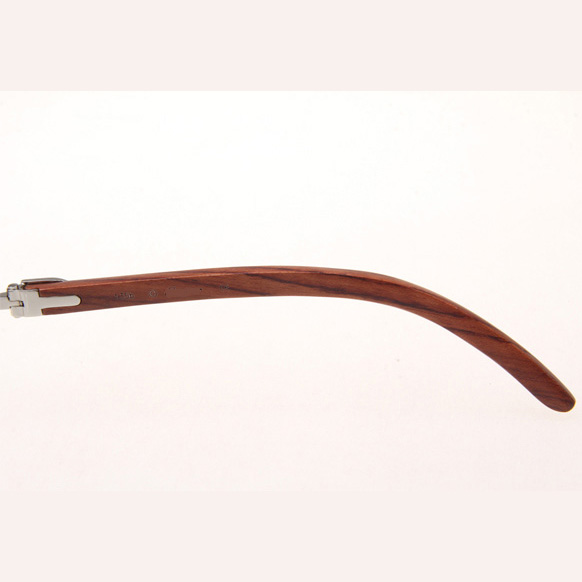 Cartier CT_3524012 Diamond Wood Eyeglasses In Silver - DesignerGu