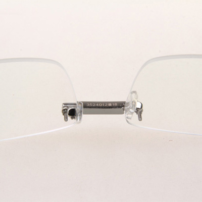 Cartier CT_3524012 Diamond Wood Eyeglasses In Silver - DesignerGu
