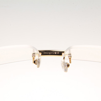 Cartier CT_3524012 Diamond Black Buffalo Eyeglasses In Gold - DesignerGu