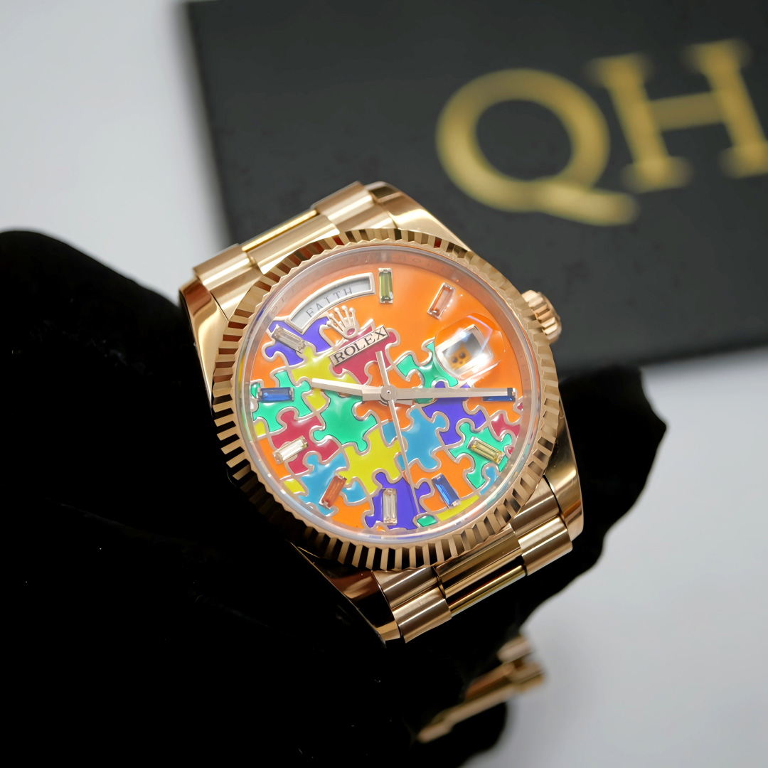 Rolex Oyster Perpetual Day-Date, 36mm, rose gold  128235 - DesignerGu