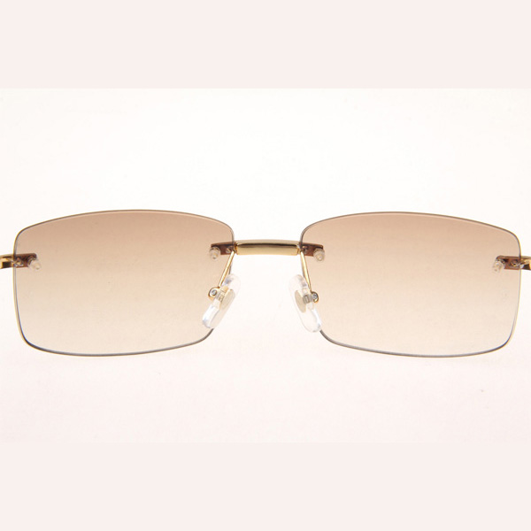 Cartier CT_3524012 Diamond Wood Eyeglasses In Gold_Brown - DesignerGu