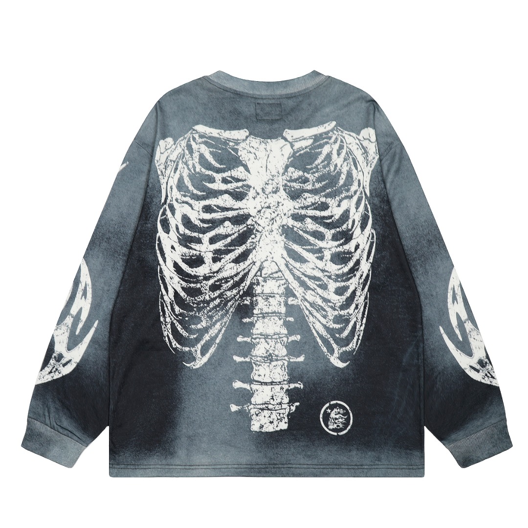 Hellstar Skeleton Long-Sleeve T-shirt - DesignerGu