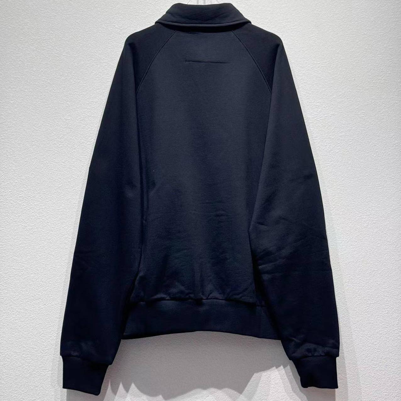 Givenchy Embroidered Logo Fleece Polo Sweatshirt In Black - DesignerGu