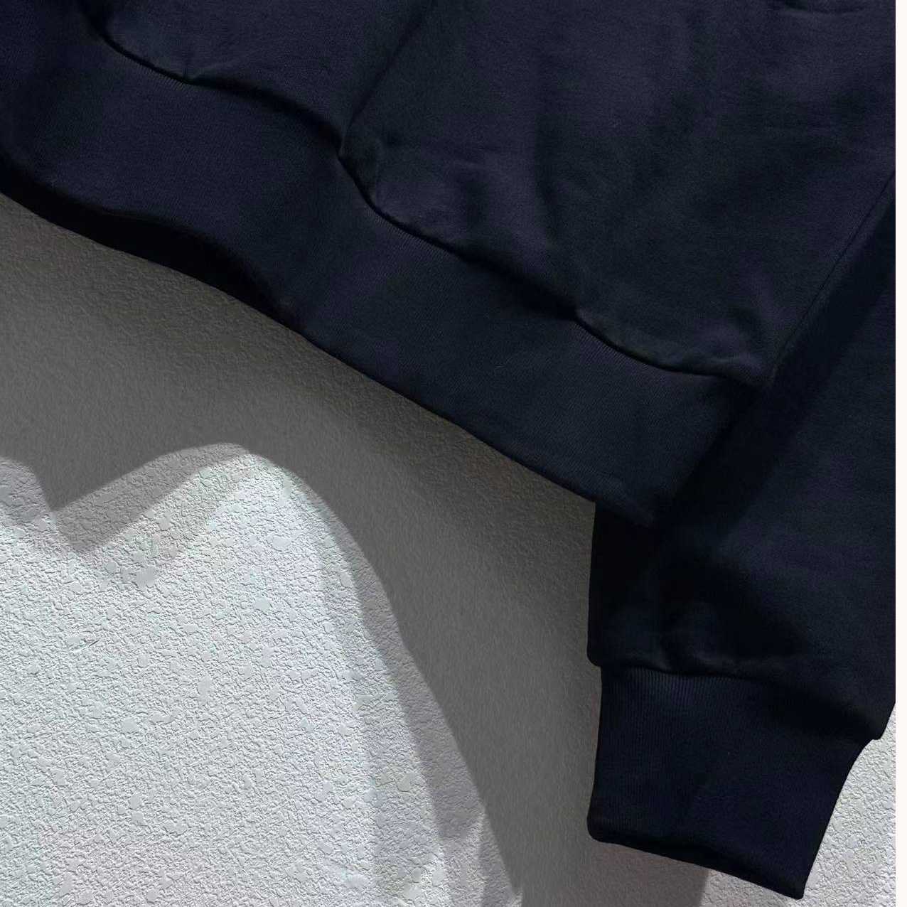 Givenchy Embroidered Logo Fleece Polo Sweatshirt In Black - DesignerGu