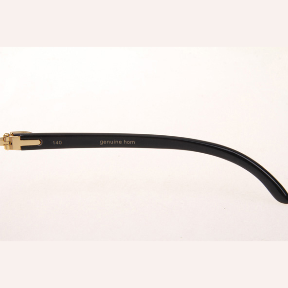 Cartier CT_3524012 Diamond White Mix Black Buffalo Eyeglasses In Gold Brown - DesignerGu