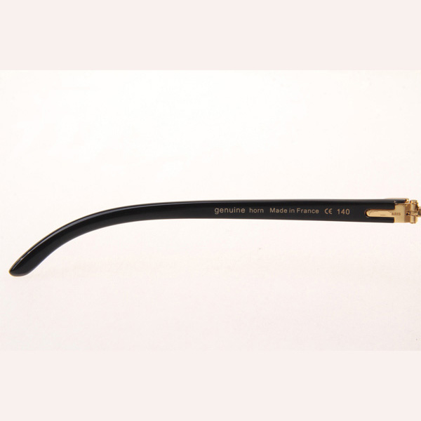 Cartier CT_3524012 Diamond White Mix Black Buffalo Eyeglasses In Gold Brown - DesignerGu